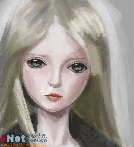 Photoshop手绘美丽忧郁的SD娃娃_脚本之家jb51.net整理(3)