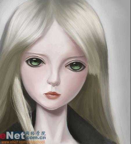 Photoshop手绘美丽忧郁的SD娃娃_脚本之家jb51.net整理(3)