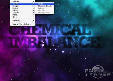 ‘Photoshop设计制作非常梦幻的彩色潮流星云字‘