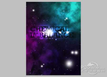 ‘Photoshop设计制作非常梦幻的彩色潮流星云字‘