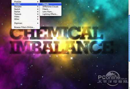‘Photoshop设计制作非常梦幻的彩色潮流星云字‘
