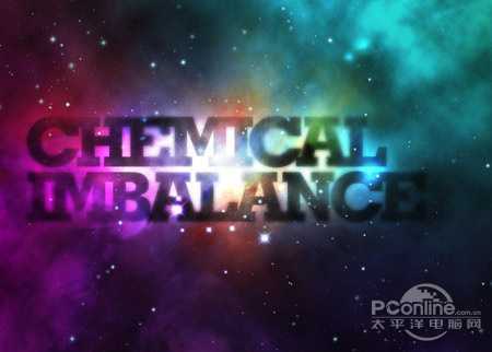 ‘Photoshop设计制作非常梦幻的彩色潮流星云字‘