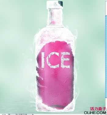 ‘photoshop制作被霜覆盖的、冰冷效果，它来源于伏特加广告‘