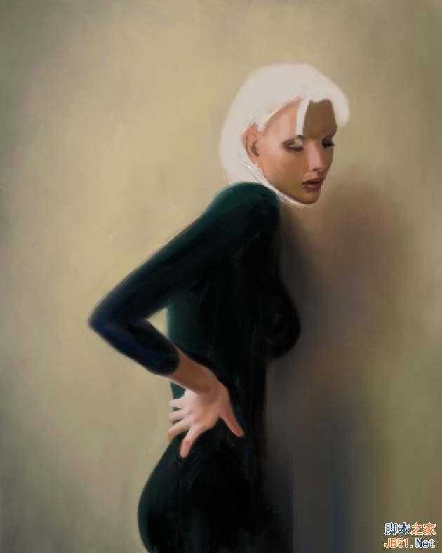 painter绘制窈窕淑女 脚本之家 painter教程