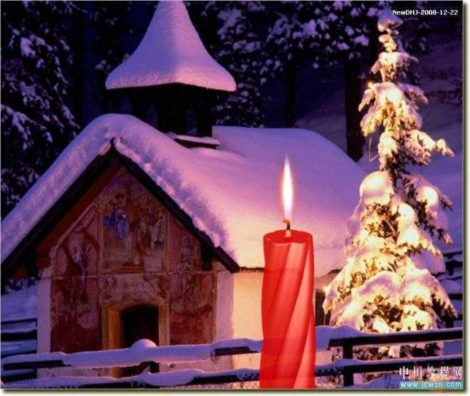 AutoCAD教程：温馨圣诞烛光的渲染方法