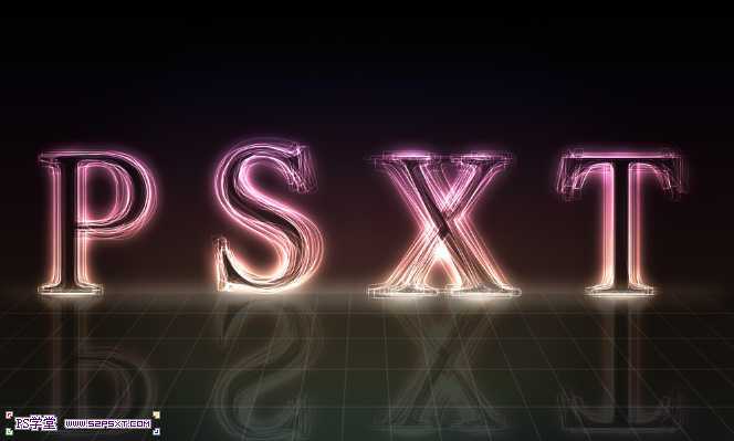 ‘photoshop利用CS6设计制作出漂亮叠加的发光彩色光丝字‘
