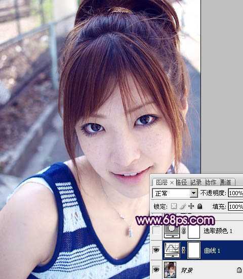 ‘Photoshop为美女图片调制出粉嫩的淡紫色效果‘