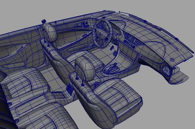 MAYA打造奔驰CLS 550跑车 脚本之家 MAYA建模教程interior7