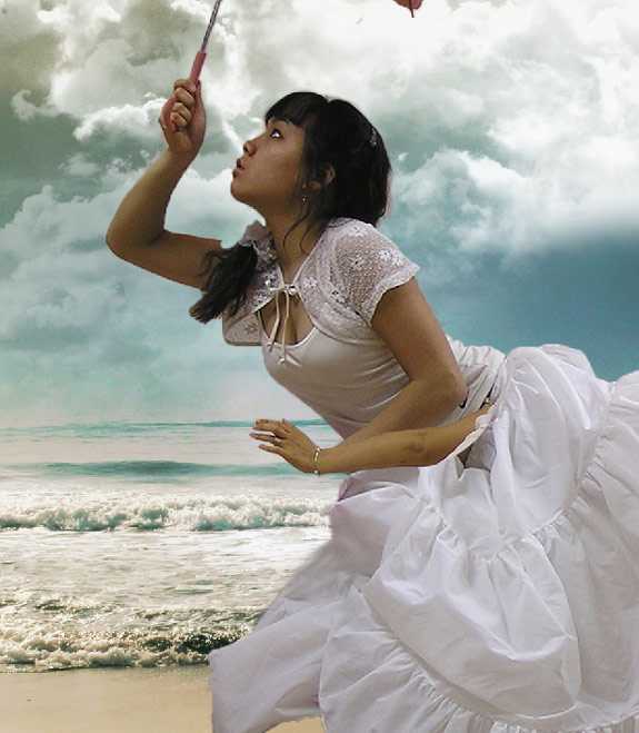 ‘photoshop设计制作出梦幻美女飞天效果教程‘