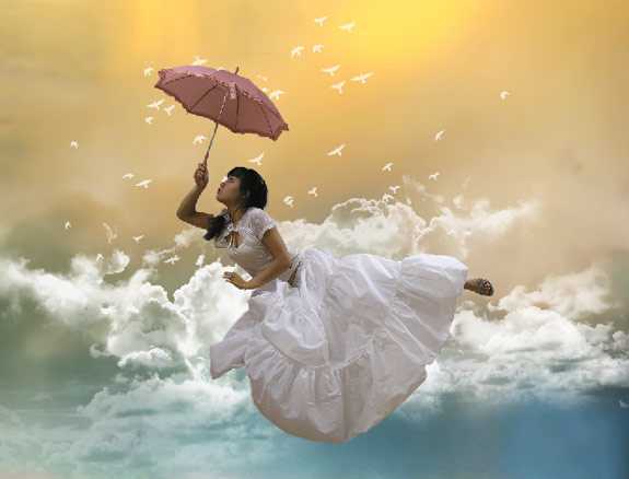 ‘photoshop设计制作出梦幻美女飞天效果教程‘
