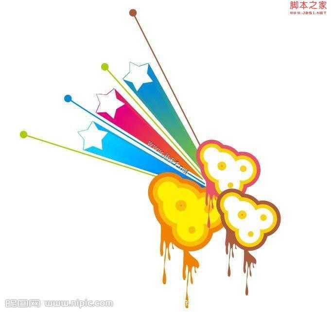 Coreldraw绘制带拖影效果的立体五角星