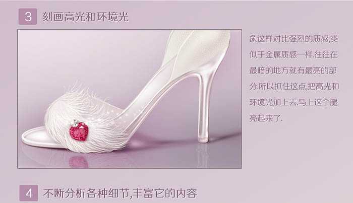 ‘Photoshop制作非常华丽的高端大气时尚水晶凉鞋‘