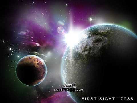 ‘Photoshop打造一幅唯美的宇宙星球图‘