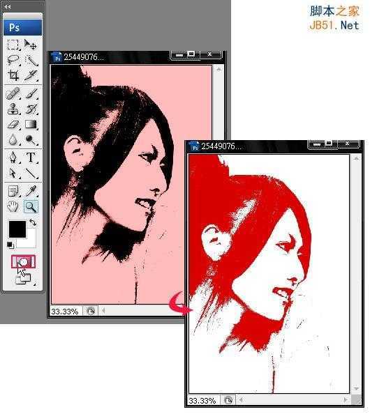 ‘photoshop将美女头像制作成普普风特效‘