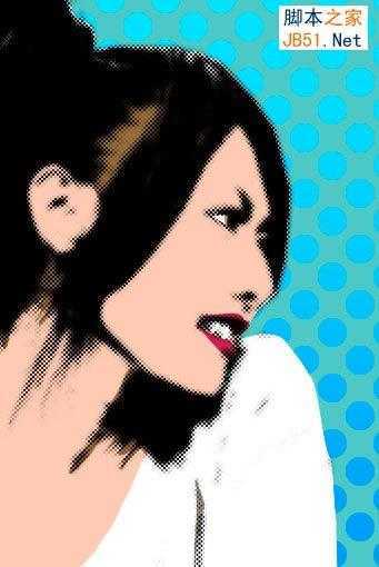 ‘photoshop将美女头像制作成普普风特效‘