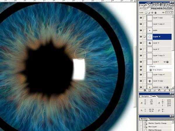 ‘Photoshop将绘制出逼真的眼球效果的鼠绘实例教程‘