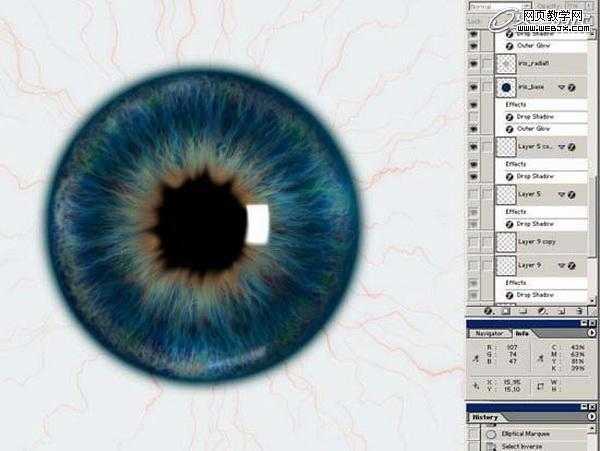 ‘Photoshop将绘制出逼真的眼球效果的鼠绘实例教程‘