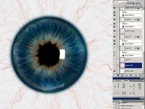 ‘Photoshop将绘制出逼真的眼球效果的鼠绘实例教程‘