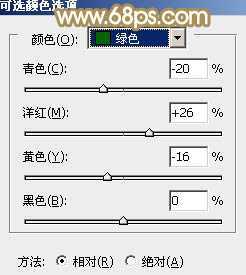 ‘Photoshop为逆光草丛中的美女调出柔和的黄褐阳光色‘