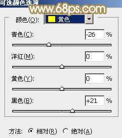 ‘Photoshop为逆光草丛中的美女调出柔和的黄褐阳光色‘