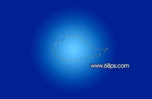 ‘Photoshop将制作出一个漂亮的蓝色立体水晶祥云效果‘