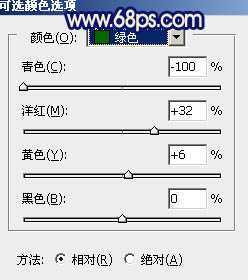 ‘Photoshop将大树边的人物调制出斑斓的霞光暖色‘