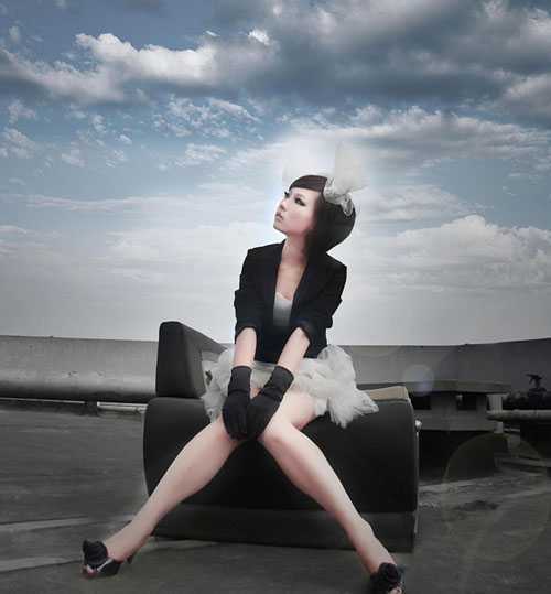 ‘Photoshop调出模特照片大气强对比的黄褐色‘