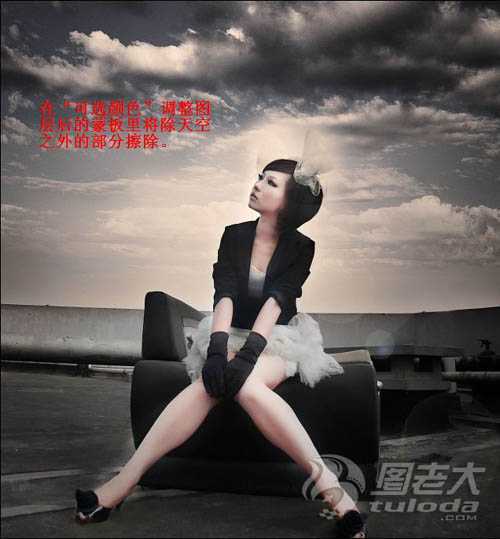 ‘Photoshop调出模特照片大气强对比的黄褐色‘