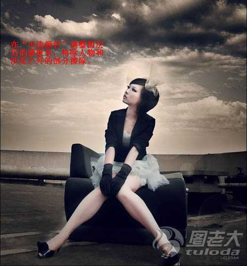 ‘Photoshop调出模特照片大气强对比的黄褐色‘
