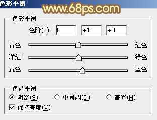 ‘Photoshop将树林人物图片加上唯美柔和的红褐色‘