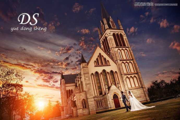 ‘Photoshop结合LR给婚纱照添加天空后期特效‘