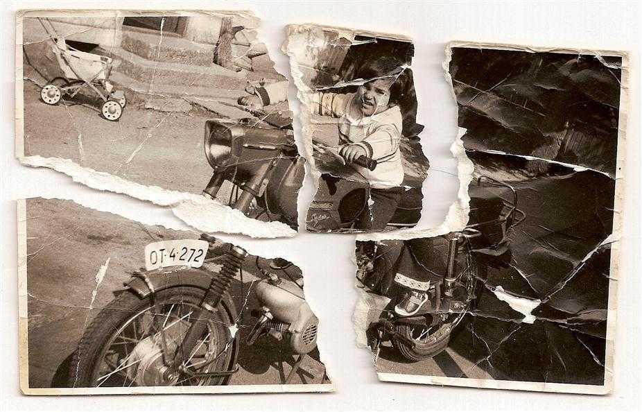 ‘PS快速修复被撕坏的旧照片‘