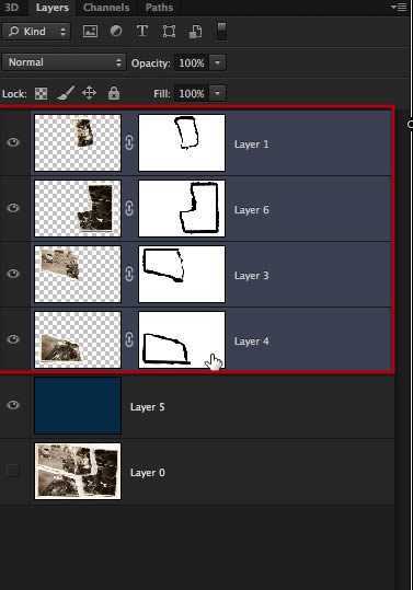 ‘PS快速修复被撕坏的旧照片‘