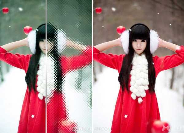 ‘PS将美女图片制作玻璃效果‘