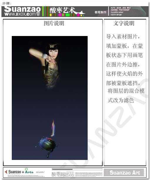 ‘PS合成逼真的阿拉丁神灯中的女妖‘