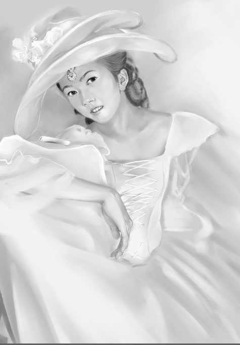 Photoshop Painter手绘贵妇插画_脚本之家jb51.net发布