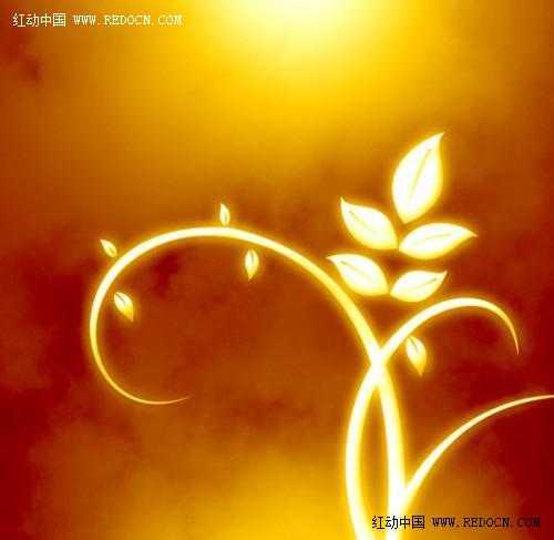 ‘Photoshop制作梦幻的金色花纹‘