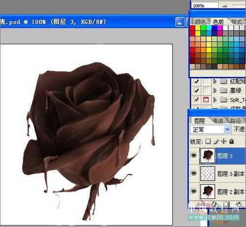 Photoshop教程：制作诱人的巧克力玫瑰