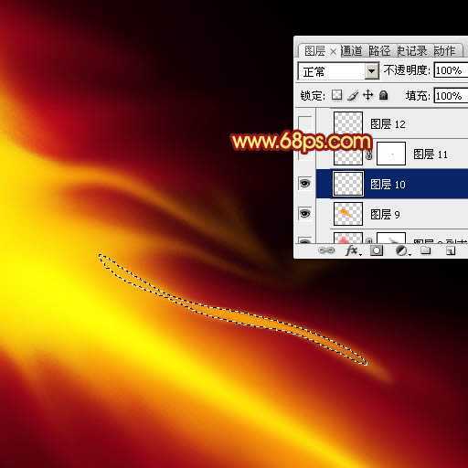 ‘Photoshop为足球增加绚丽的动感火焰‘