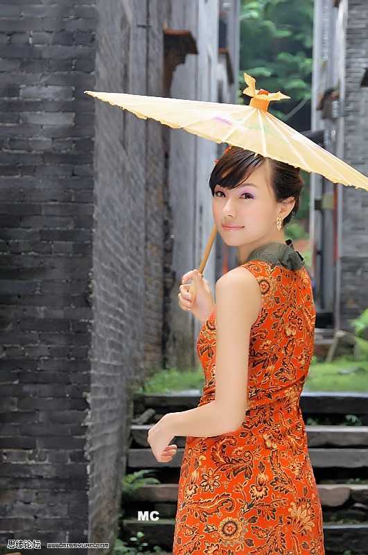 ‘PhotoShop为偏暗的外景美女照片美白技巧教程‘