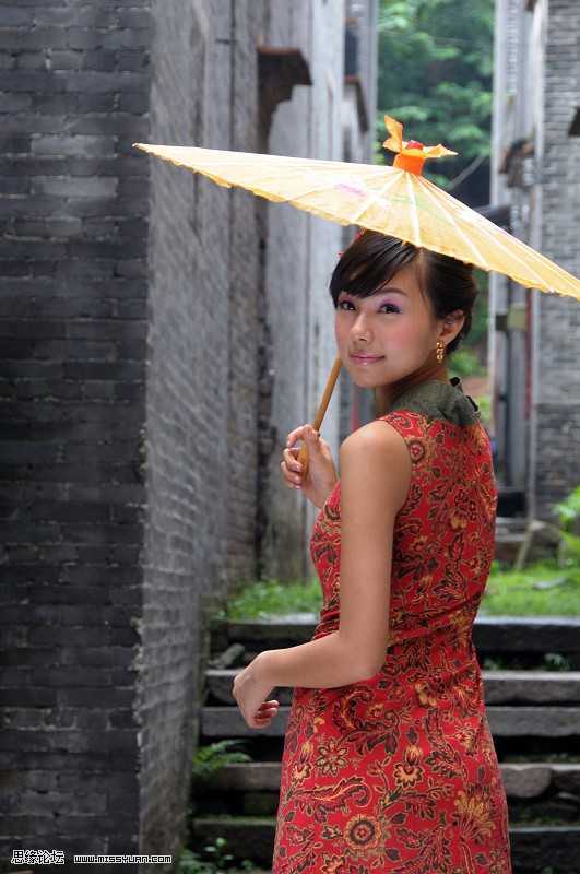 ‘PhotoShop为偏暗的外景美女照片美白技巧教程‘