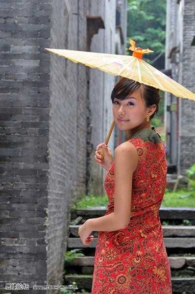 ‘PhotoShop为偏暗的外景美女照片美白技巧教程‘