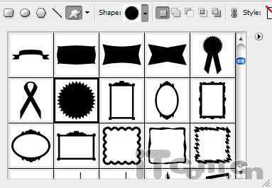 ‘photoshop利用自定形状工具与图层样式打造金属齿轮‘