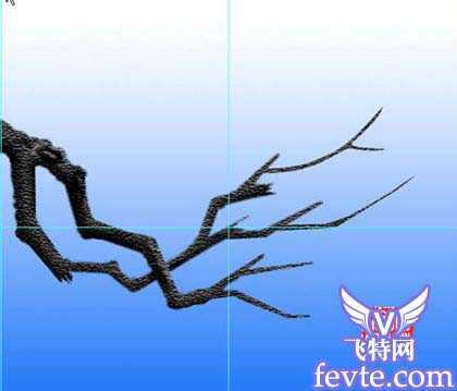‘PS鼠绘盛开的枝头梅花效果‘