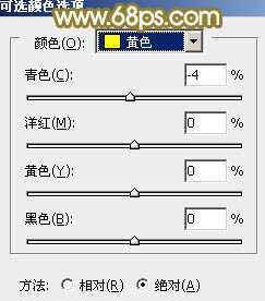 ‘Photoshop将树林人物图片调制出朦胧的淡黄色效果‘