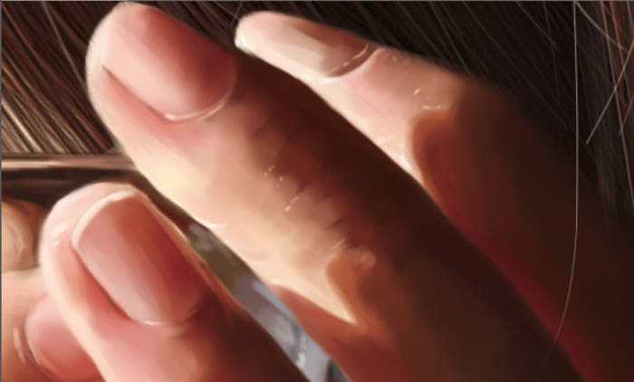 ‘PS鼠绘在茶餐厅静静等待的美女‘