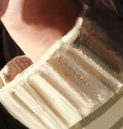 ‘PS鼠绘在茶餐厅静静等待的美女‘