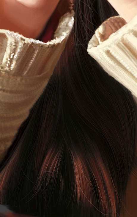 ‘PS鼠绘在茶餐厅静静等待的美女‘