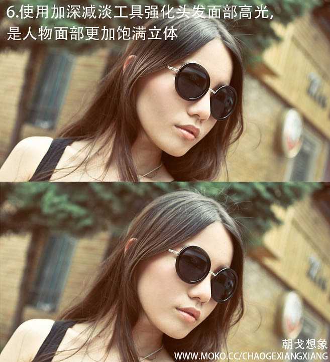 ‘Photoshop为古建筑物边的美女美化渲染暖色光晕效果‘