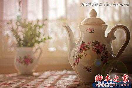 ‘Photoshop将水壶图片调出梦幻柔美的粉色调‘